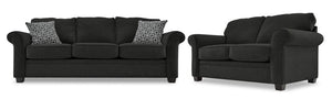 Duffield Ens. Sofa et causeuse – noir sutton