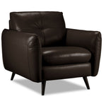 Carlino Leather Chair - Chocolate