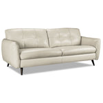 Carlino Leather Sofa - Silver