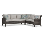 Acadia Outdoor Banquette Sectional - Grey, Beige