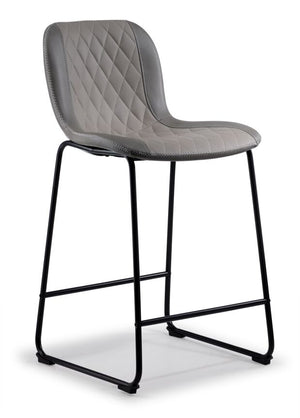 Adrien Tabouret hauteur bistrot rembourré – gris