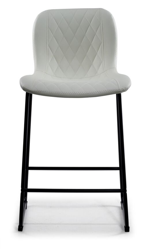 Adrien Upholstered Counter Height Stool - White
