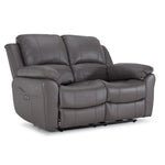 Alba Leather Power Reclining Loveseat - Grey