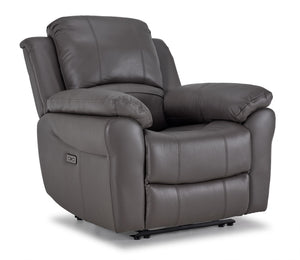 Alba Fauteuil inclinable électrique n cuir – gris