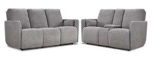Alexis Ens. Sofa et causeuse inclinables électriques – gris