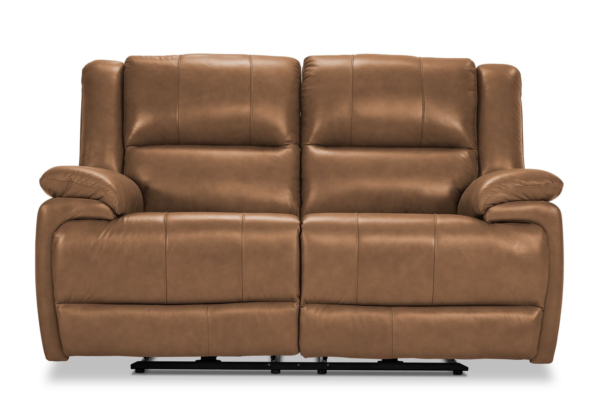 Allie Leather Dual Power Reclining Loveseat - Canyon