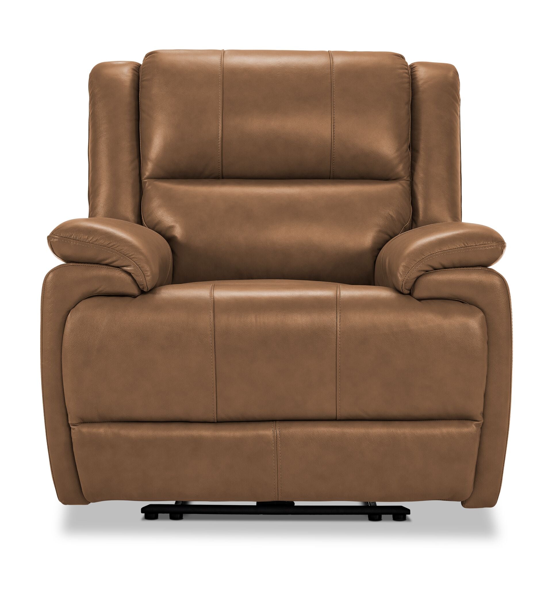 Allie Leather Dual Power Recliner - Canyon