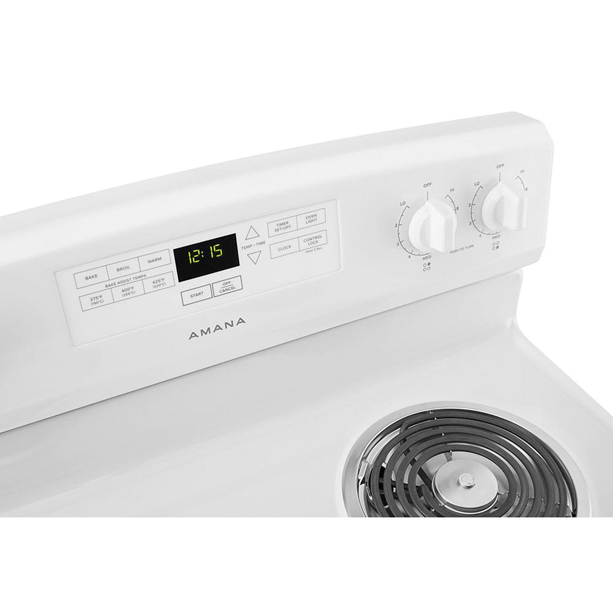 Amana White Freestanding Electric Range (4.8 Cu. Ft.) - YACR4303MFW