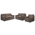 Archie Sofa, Loveseat & Chair Set- Ash