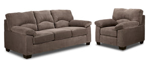 Archie Ens. Sofa et fauteuil – cendré