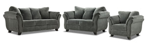 Avery Ens. Sofa, causeuse et fauteuil - anthracite
