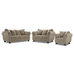 Avery Sofa, Loveseat and Chair Set - Toast