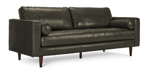 Bari Sofa en cuir - anthracite