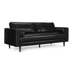 Bari Leather Sofa - Black