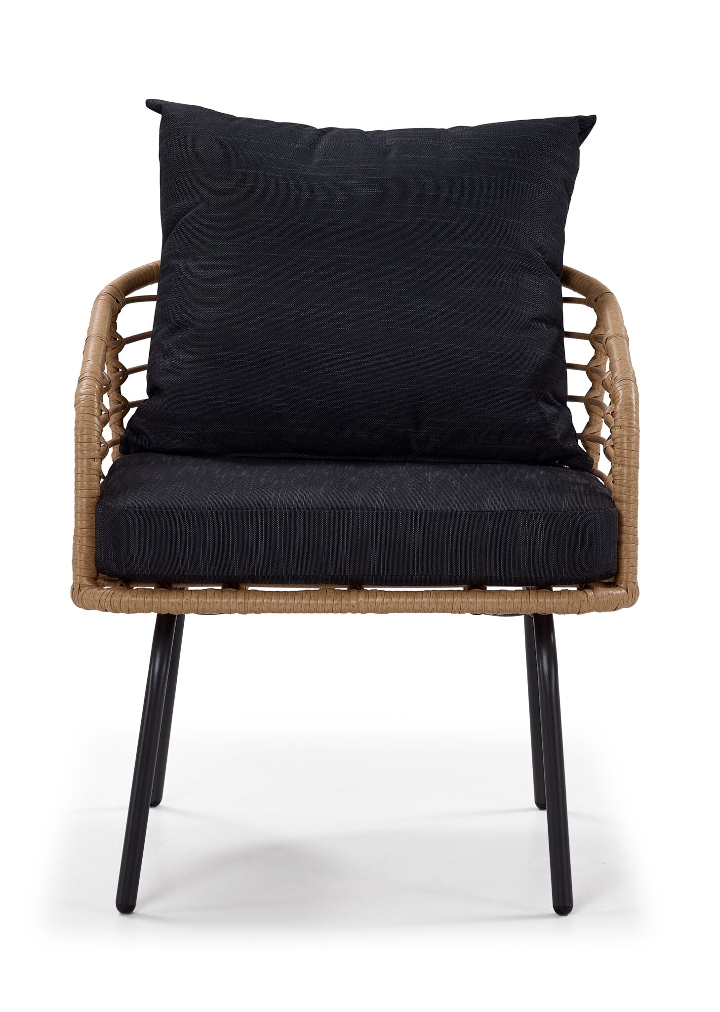 Belize 4 - Piece Outdoor Conversation Set - Beige & Black