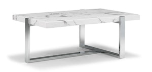 Bellissimo Table de centre 44 po - blanc et gris