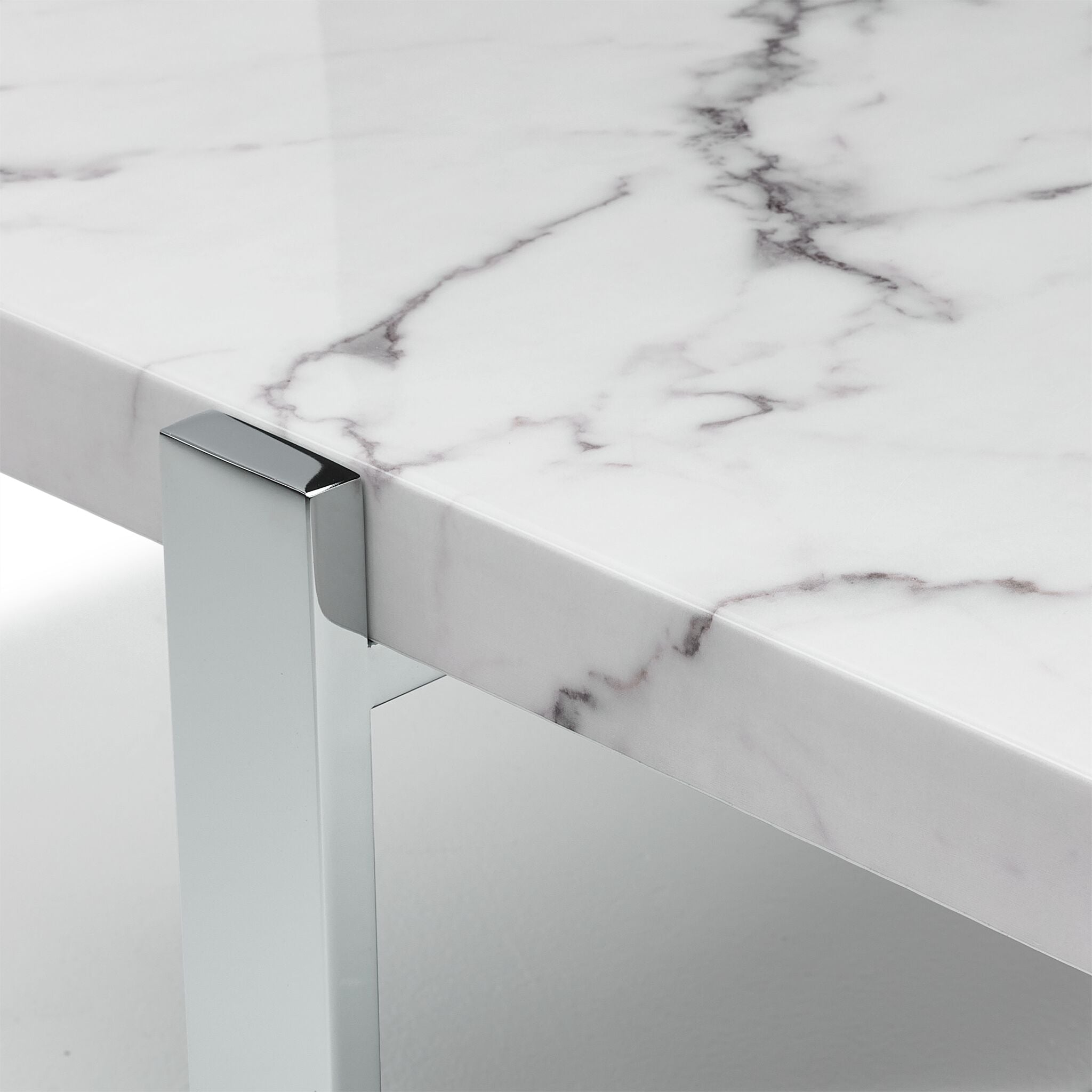 Bellissimo 44" Coffee Table - White & Grey