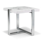 Bellissimo 22.75" End Table - White & Grey