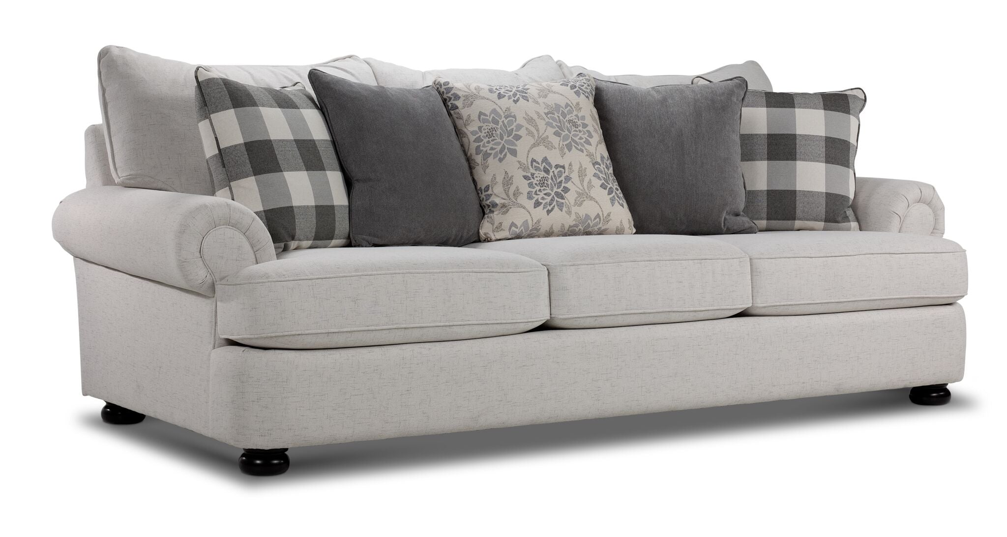 Beverly Sofa, Loveseat and Chair and a Half Set - TicTac Ivory