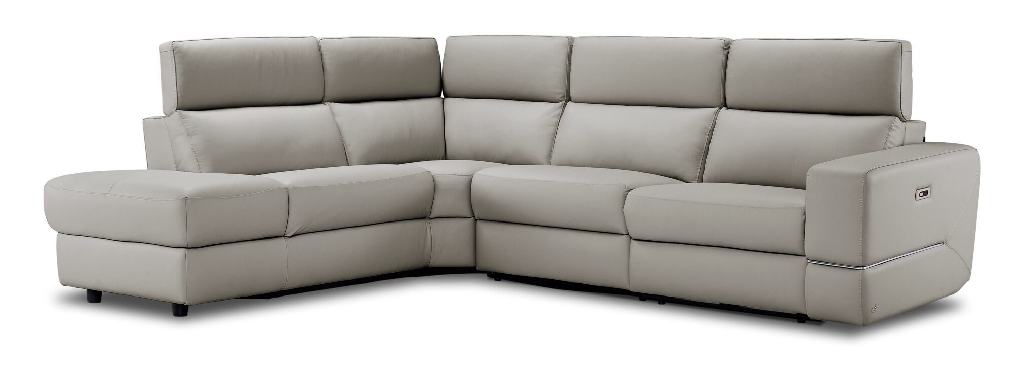 Bianca 3-Piece Power Sectional with Left Facing Chaise - Cream