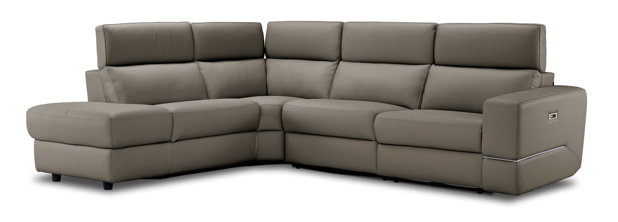 Bianca 3-Piece Power Sectional with Left Facing Chaise - Tan