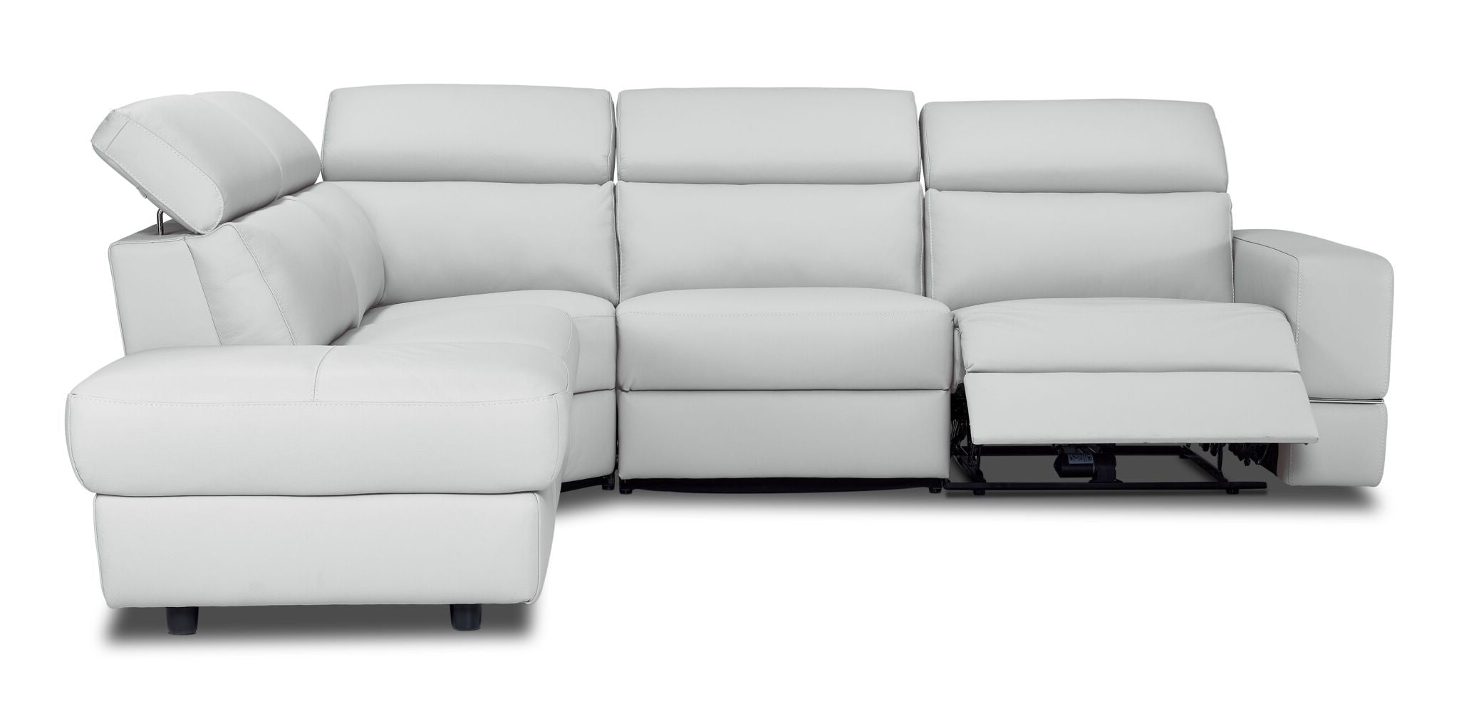 Bianca 3-Piece Power Sectional with Left Facing Chaise - White