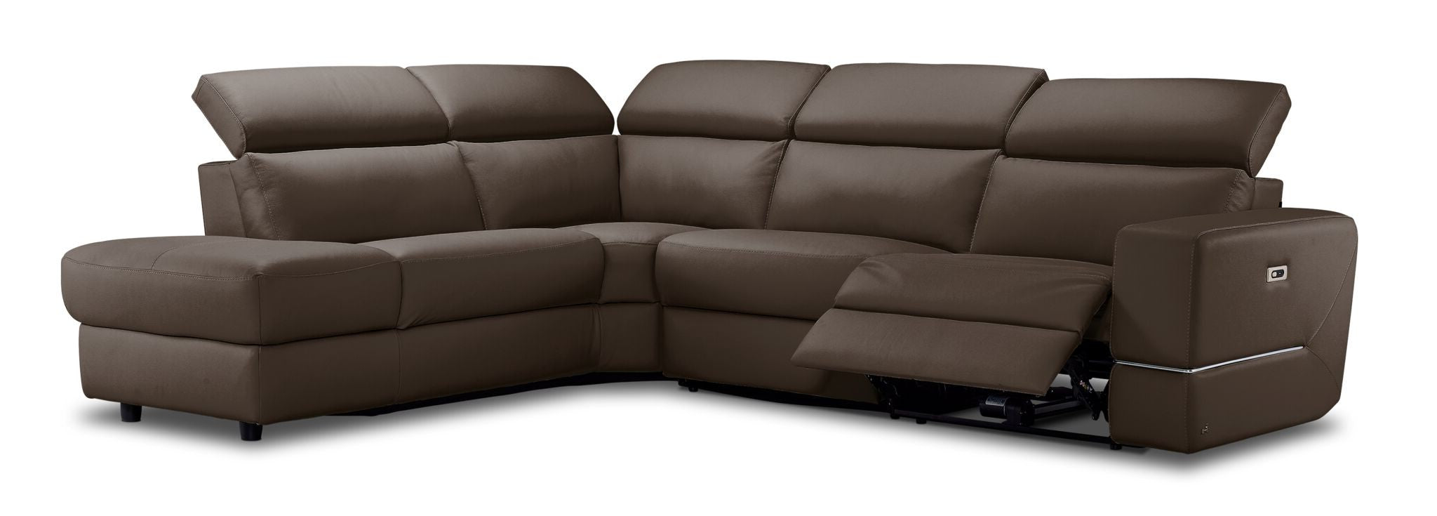 Bianca 3-Piece Power Sectional with Left Facing Chaise - Taupe