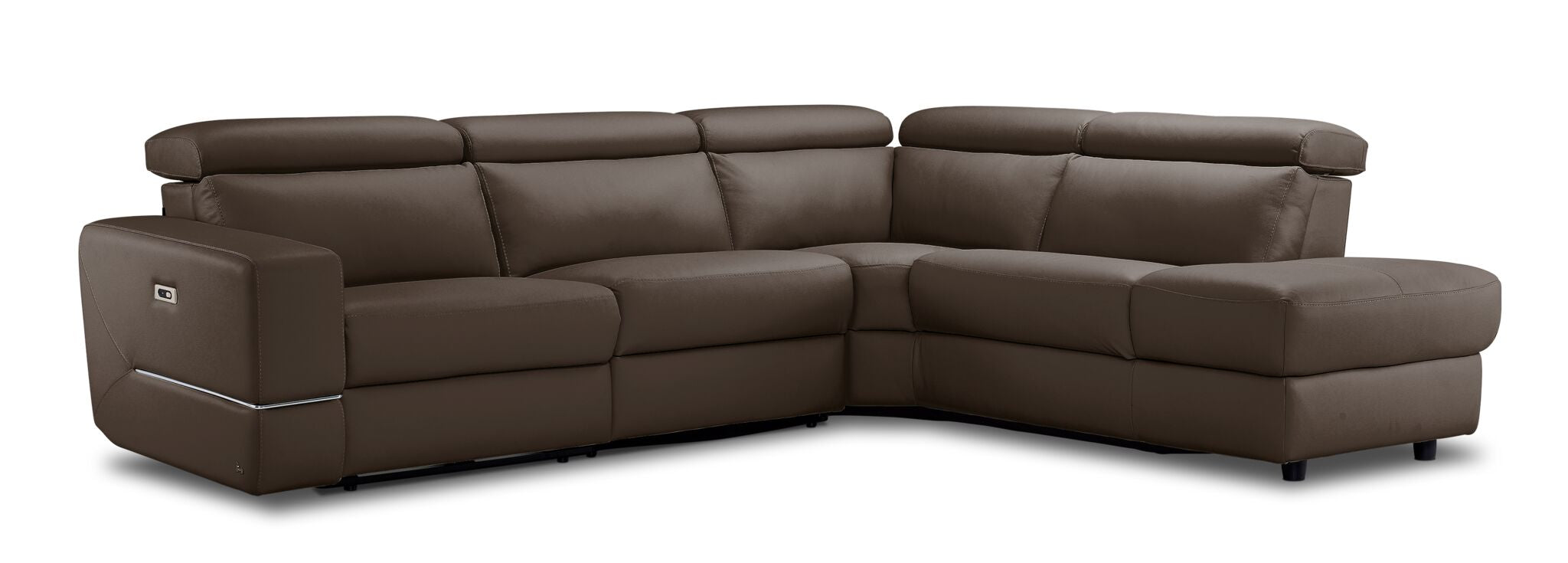Bianca 3-Piece Power Sectional with Right Facing Chaise - Taupe