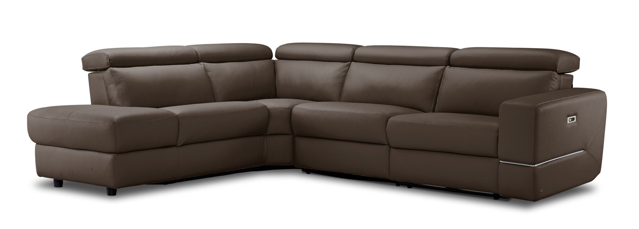 Bianca 3-Piece Power Sectional with Left Facing Chaise - Taupe