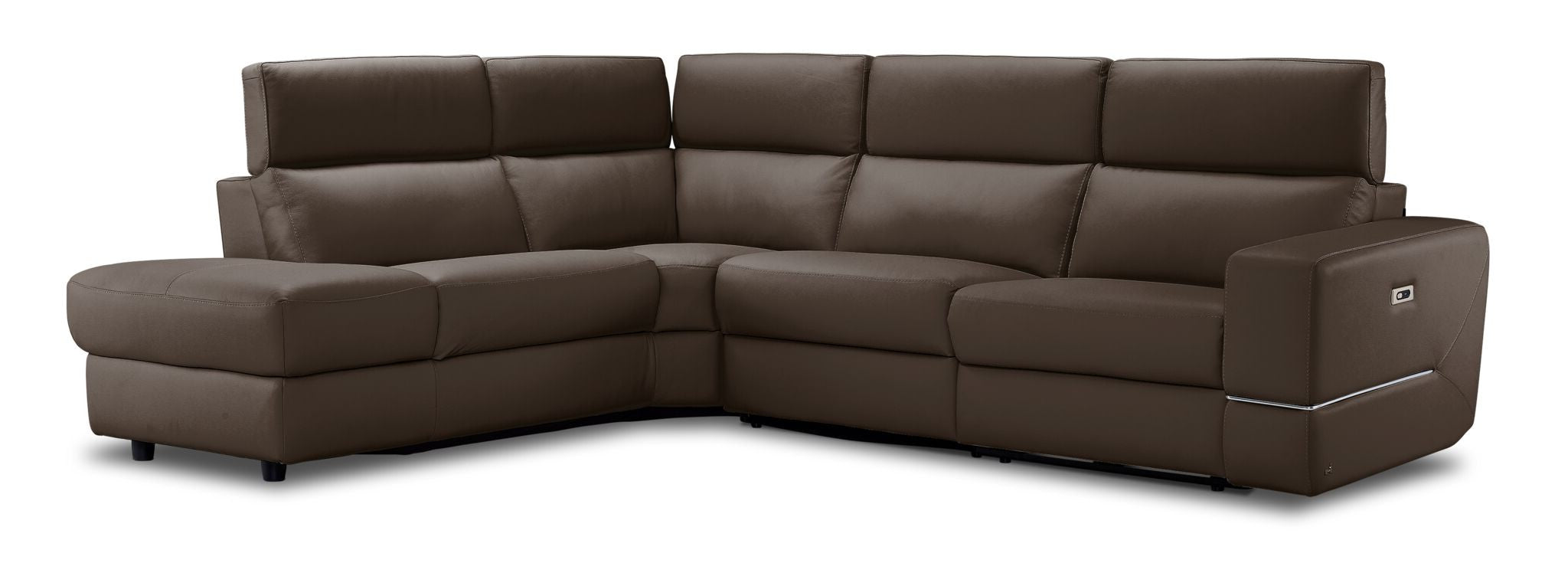 Bianca 3-Piece Power Sectional with Left Facing Chaise - Taupe