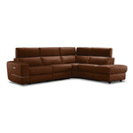 Bianca 3-Piece Power Sectional with Right Facing Chaise - Cognac