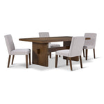 Biscotti 5-Piece Dining Set - Light Brown