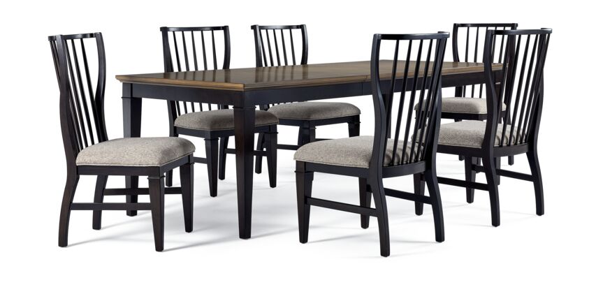 Greyridge Farm 7-Piece Extendable Dining Set - Black