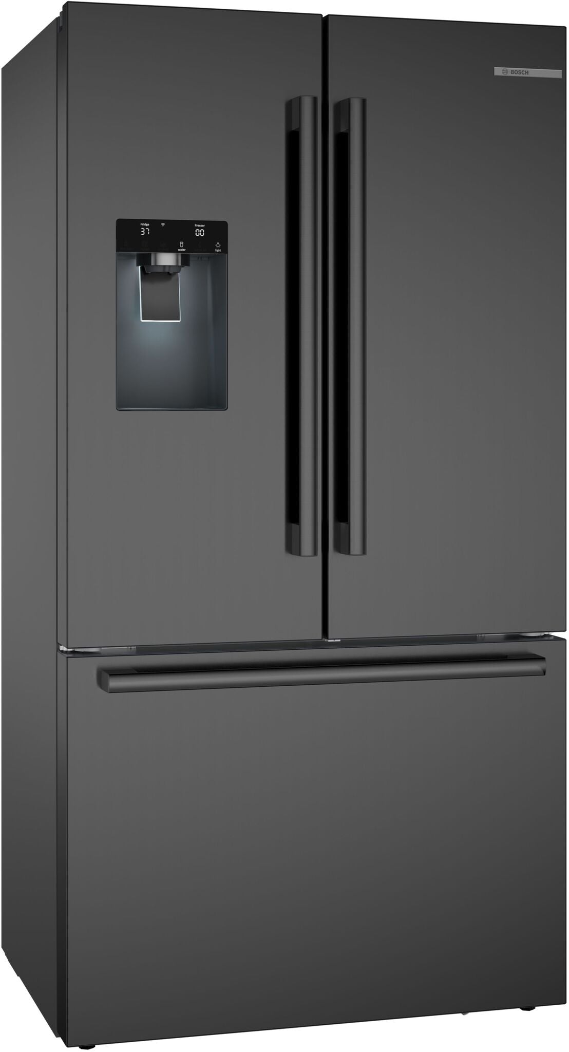 Bosch 500 Series 36" 21.6 Cu. Ft. Black Stainless French Door Refrigerator - B36CD52SNB