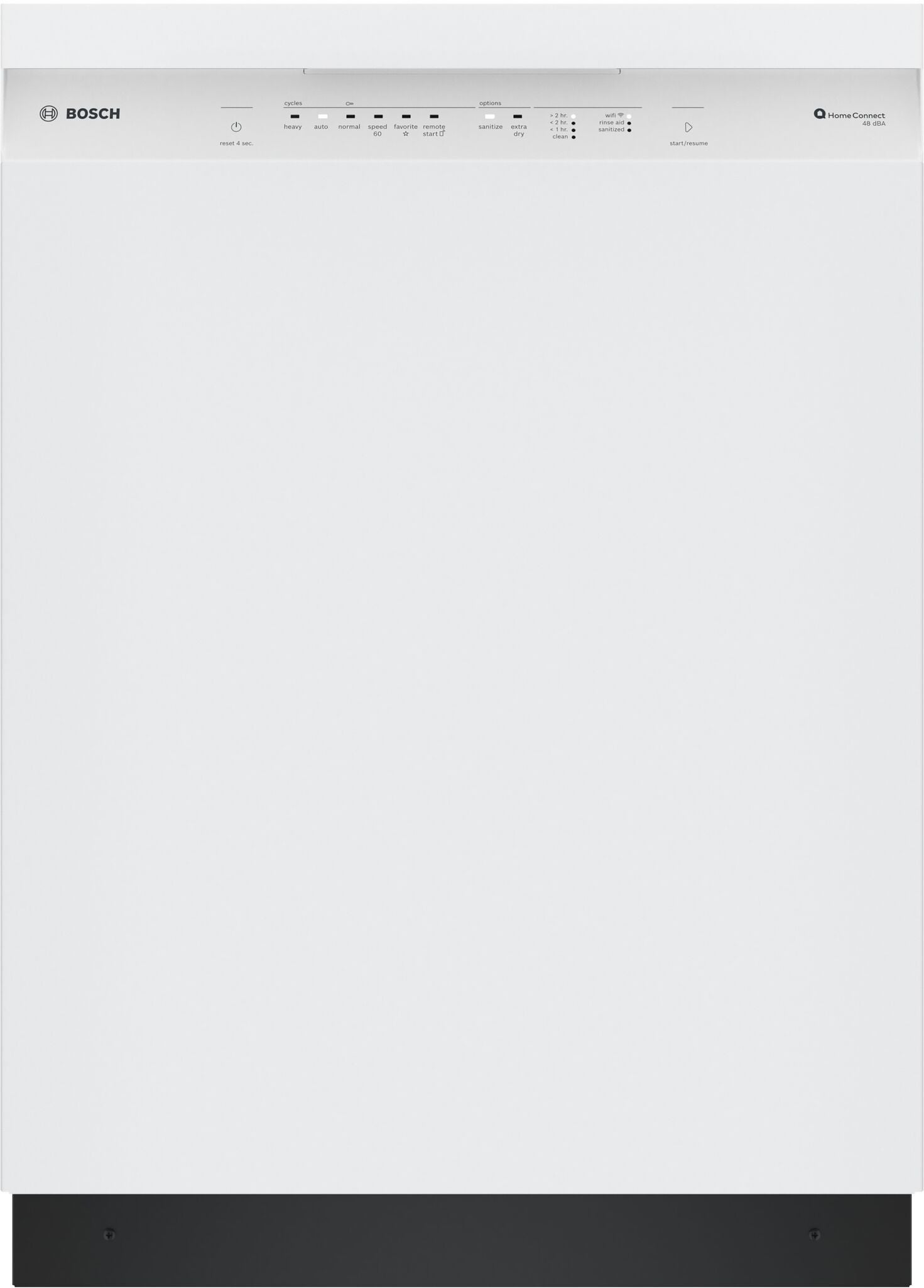 Bosch White 300 Series Built-In Dishwasher with Home Connect (48 dBA) - SHE41CM2N