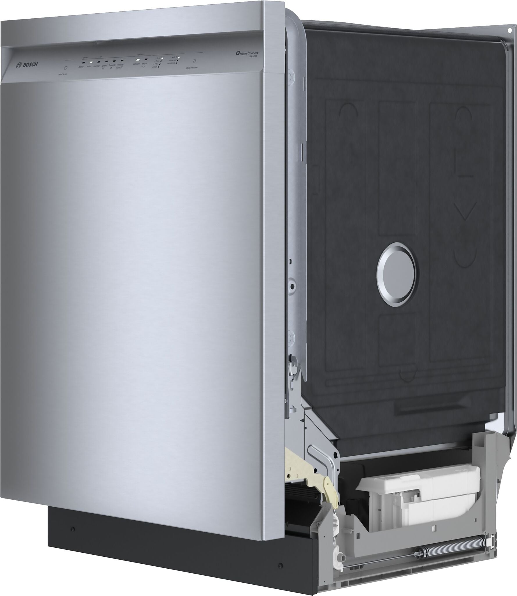 Bosch Fingerprint Resistant Brushed Steel Built-In 100 Series Dishwasher with Home Connect (48 dBA) - SHE41CM5N