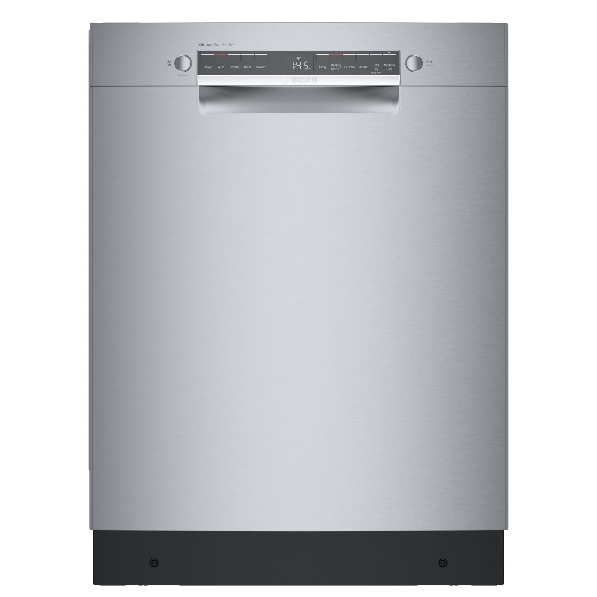 Bosch Stainless Steel 300 Series Smart Dishwasher with Recessed Handle -SGE53C55UC