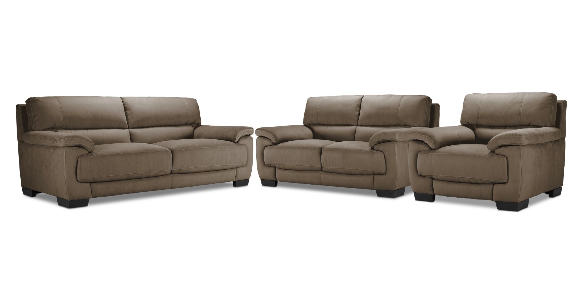 Brody Sofa, Loveseat and Chair Set - Taupe