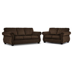 Brooklyn Sofa and Loveseat Set - Brown