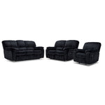 Burma Reclining Sofa, Loveseat and Chair Set - Graphite