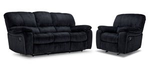 Burma Ens. Sofa et fauteuil inclinables - graphite