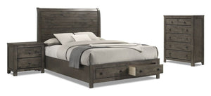 Cabin Chambre à coucher avec rangement 5 mcx très grand – gris