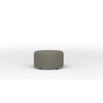 Caleb Round Ottoman - Flax Brown