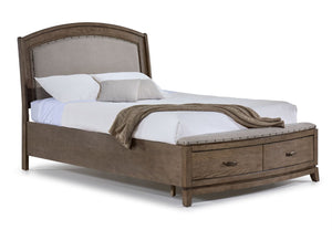 Camelot Lit grand 3 mcx avec rangement - beige altéré