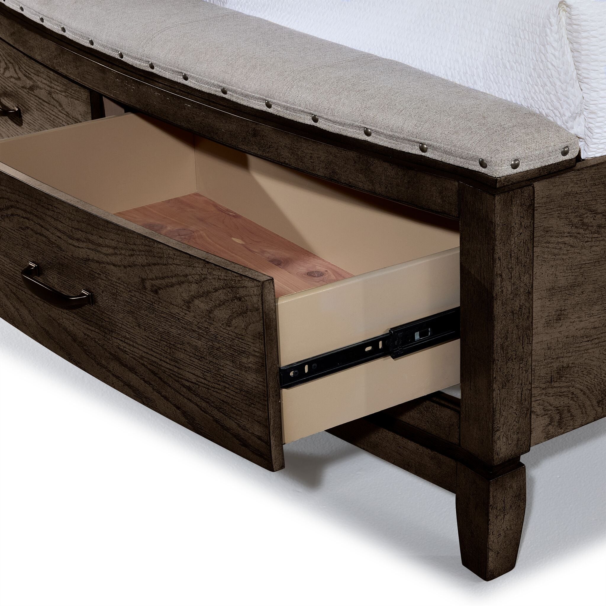 Camelot 3 - Piece King Storage Bed - Coffee Bean