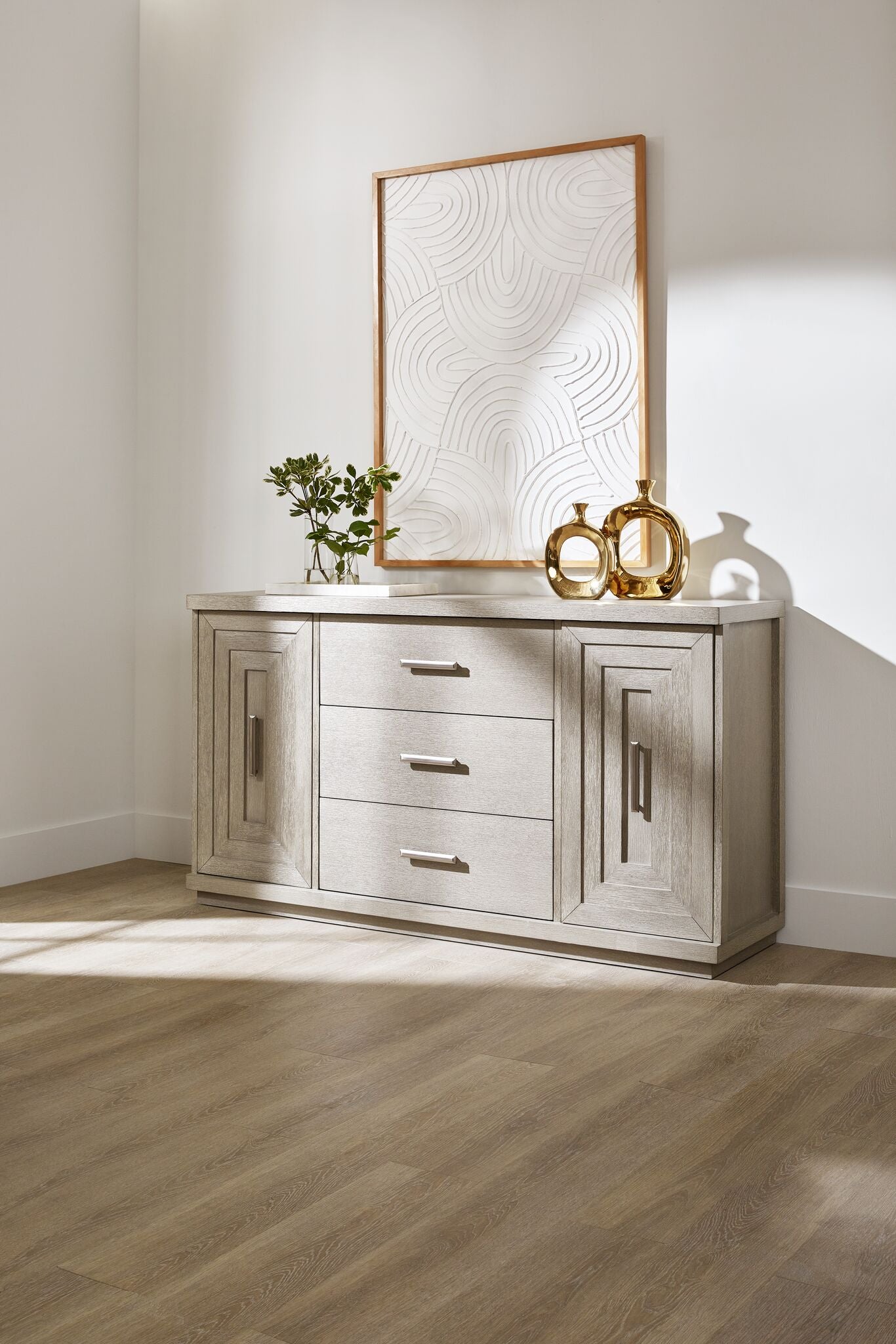 Fresh Perspective Textured Art - Light Brown/White