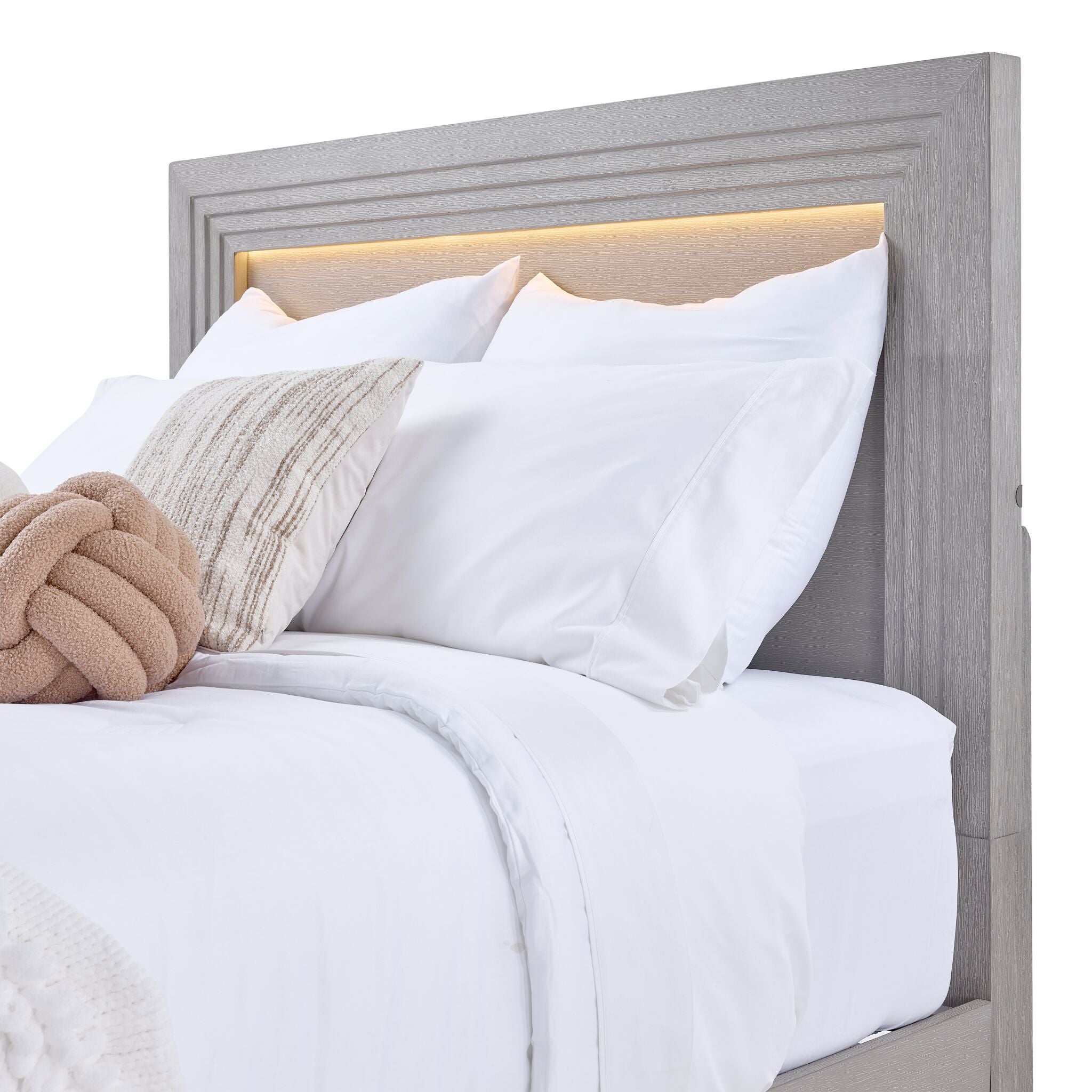 Fresh Perspective Cascade 3-Piece King Storage Bench Bed - Dovetail Grey