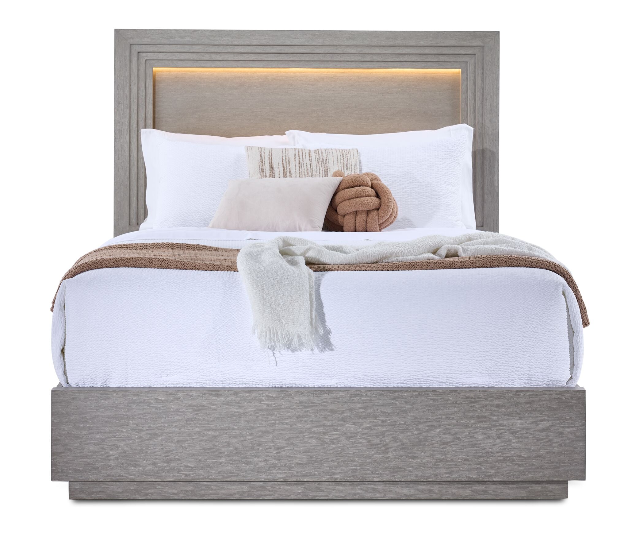 Fresh Perspective Cascade 3-Piece King Panel Bed - Dovetail Grey