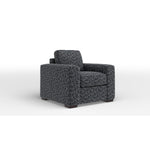 Celeste Accent Chair - Boxes Dark Blue
