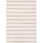Beachwood Stripes 6'7" x 9'10" Striped Area Rug - Cream